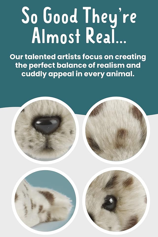 Detalle de Keycraft Living Nature – Peluche Phoque Commun bébé en peluche doux, 22 cm