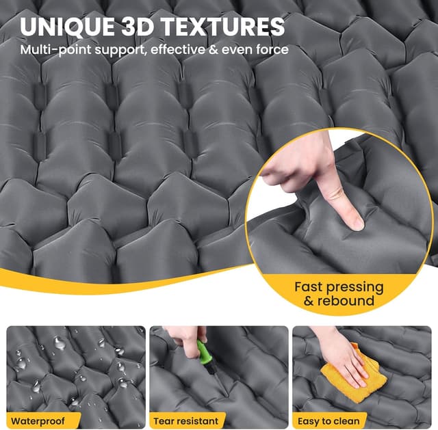 Detalle 2 de WARMTUYO Isomatte 8 cm Camping Luftmatratze