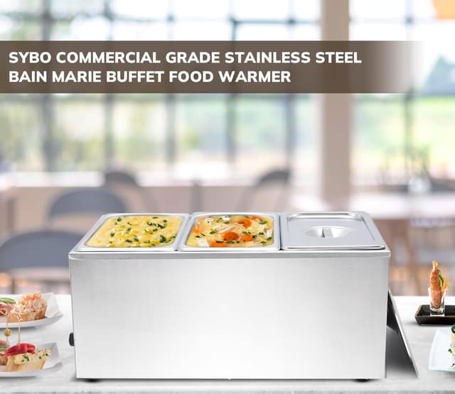 Thumbnail 5 de SYBO Bain Marie 23L 3-Section Food Warmer