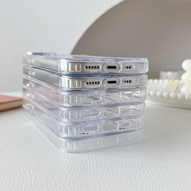 Detalle de ZTOFERA Magnetische Hülle für iPhone 16e/17e (6,1") – weiches TPU, transparentes Schleifen- & Herzdesign, mit MagSafe-kompatiblen Magneten