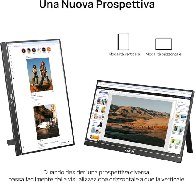 Detalle de ARZOPA A1M monitor portatile 17,3