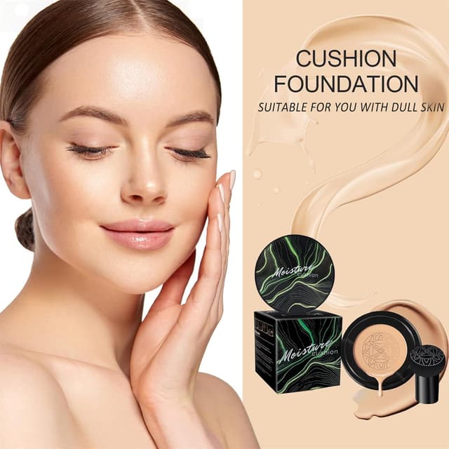 Detalle de Mushroom Head Air Cushion CC Cream (BB/CC Hybrid) in Buff Beige for Mature Skin