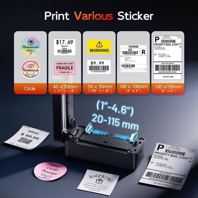 Thumbnail 5 de TATTMUSE 4x6 Thermal Label Printer 72ppm