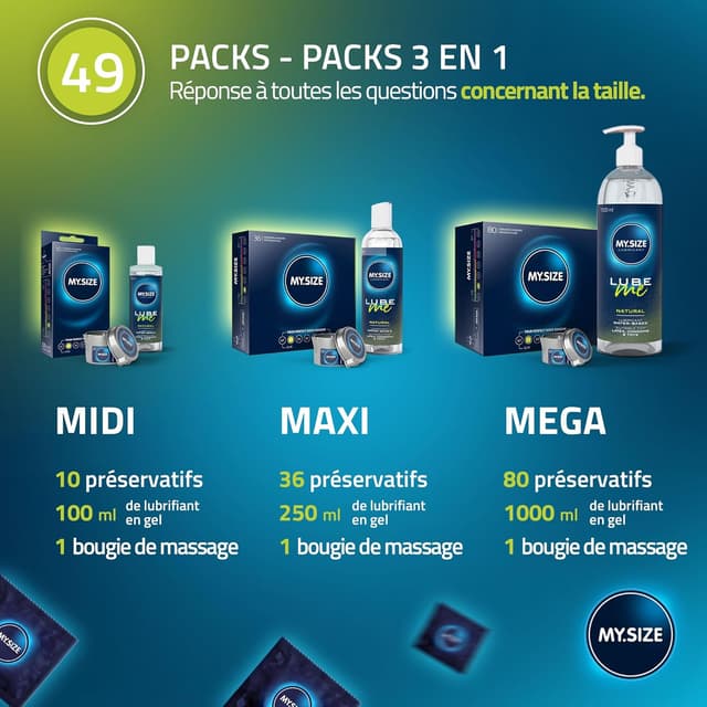Thumbnail 5 de MY.SIZE Classic Préservatifs 49 mm 80 pcs