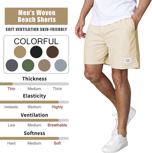 Detalle 2 de Mens casual summer shorts in cotton linen