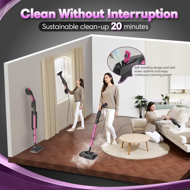 Detalle de HomeNova Steam Mop 18-in-1, 1000W