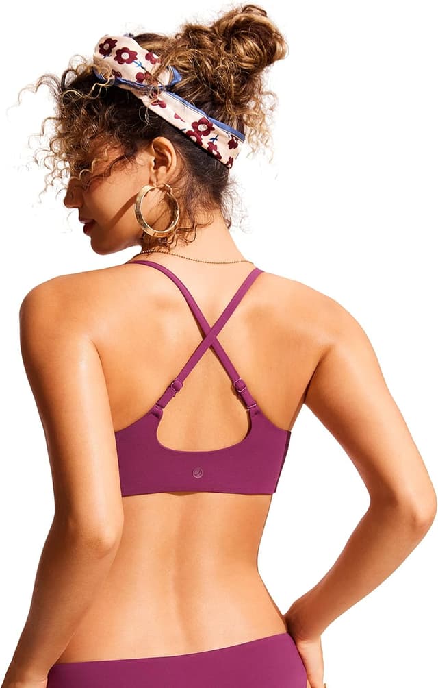 Detalle de CRZ YOGA Bikini da Donna Top regolabile con spalline sottili e coppe removibili
