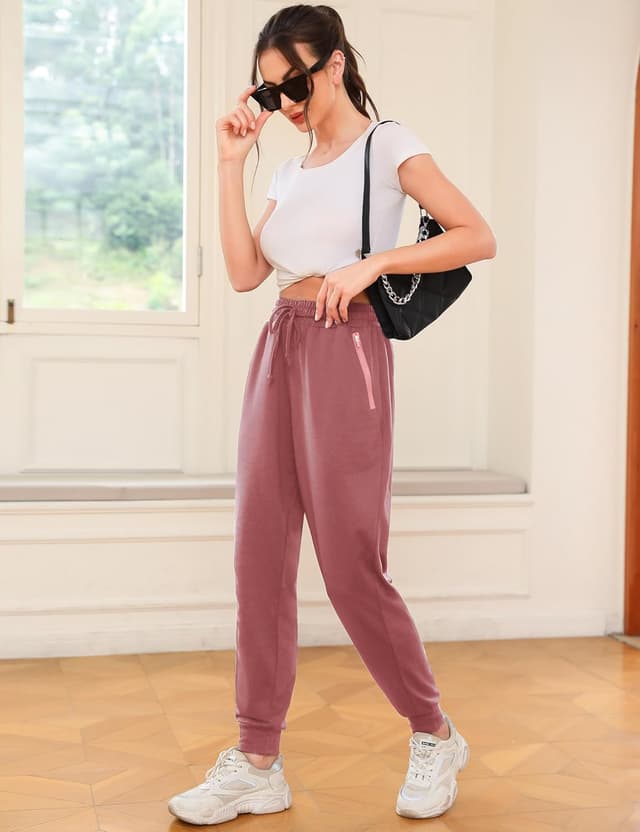 Detalle de Terecey Pantalon de jogging femme en coton (95% coton, 5% élasthanne) avec poches zippées