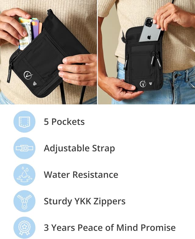 Thumbnail 4 de Onyx Premium Neck Wallet Passport Holder