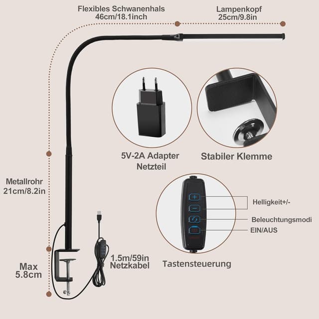 Thumbnail 4 de LIBORA Schreibtischlampe 3 Farben