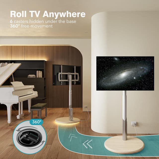 Thumbnail 1 de LLDEPLL Floor Mobile TV Stand 27–65"