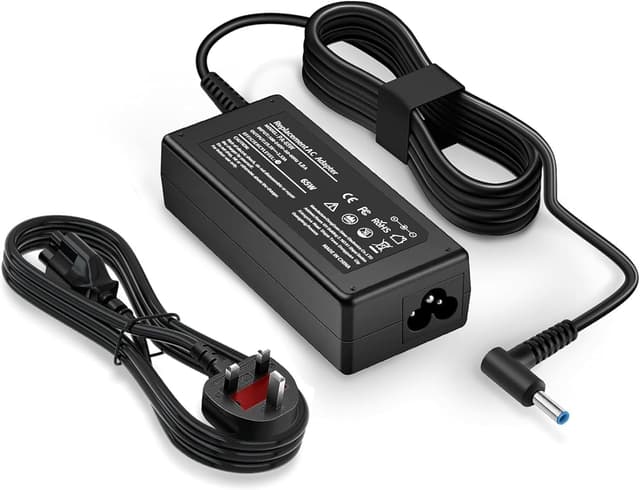 Detalle de AkoaDa 65W / 45W Laptop Charger (4.5mm x 3.0mm blue tip) for select HP EliteBook, Pavilion, ProBook, Envy, Spectre and Chromebook models