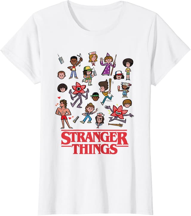Thumbnail 4 de Stranger Things Camiseta personajes cartoon