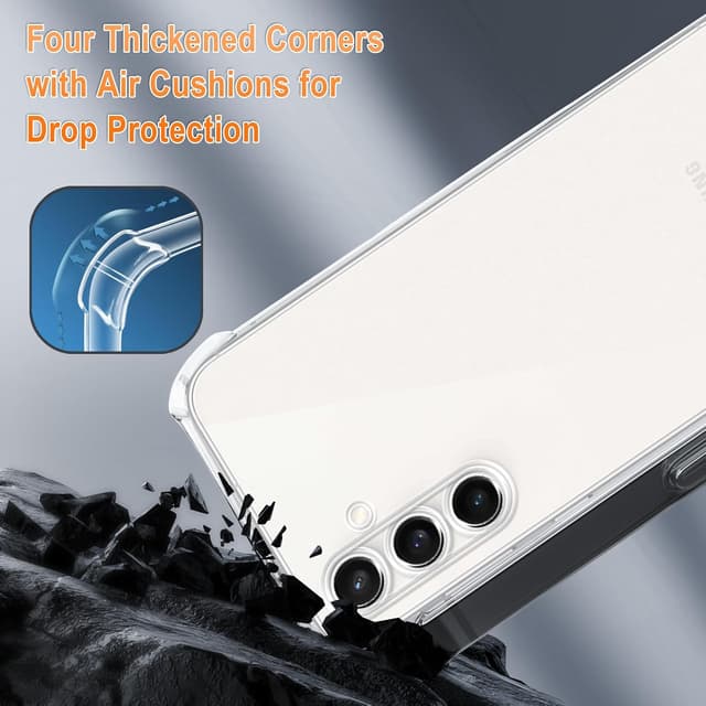 Detalle de Coque XTCASE pour Samsung Galaxy A56 5G avec tour de cou (collier) en silicone TPU transparent noir