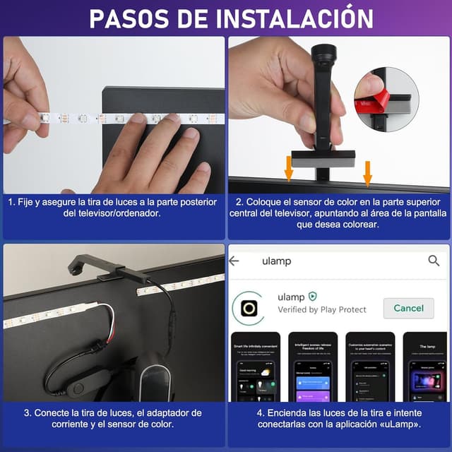 Thumbnail 6 de Diyife Tira LED TV 5m para 65–80