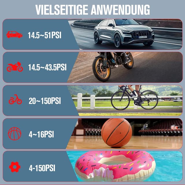 Thumbnail 3 de AP150 Fahrradpumpe Elektrische Luftpumpe