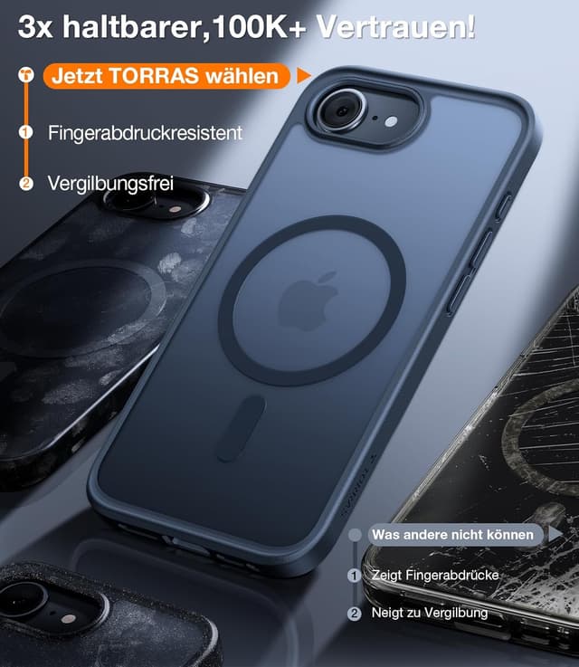 Thumbnail 5 de TORRAS Guardian-Mag für iPhone 16e 18N Magnetkraft