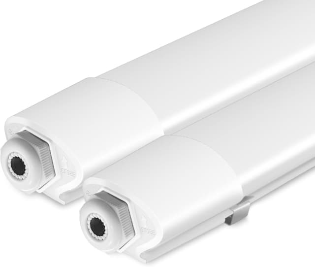 Detalle de Peasur 2er-Set Feuchtraumleuchten LED 60 cm (IP65) mit 3 Farbtemperaturen 18 W