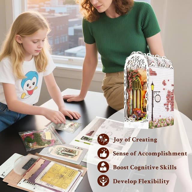 Thumbnail 6 de Lycidae DIY Book Nook Kit – Miniatur-Holzhaus mit LED für den Bücherregal, 3D-Puzzle (für Erwachsene ab 14 Jahren)