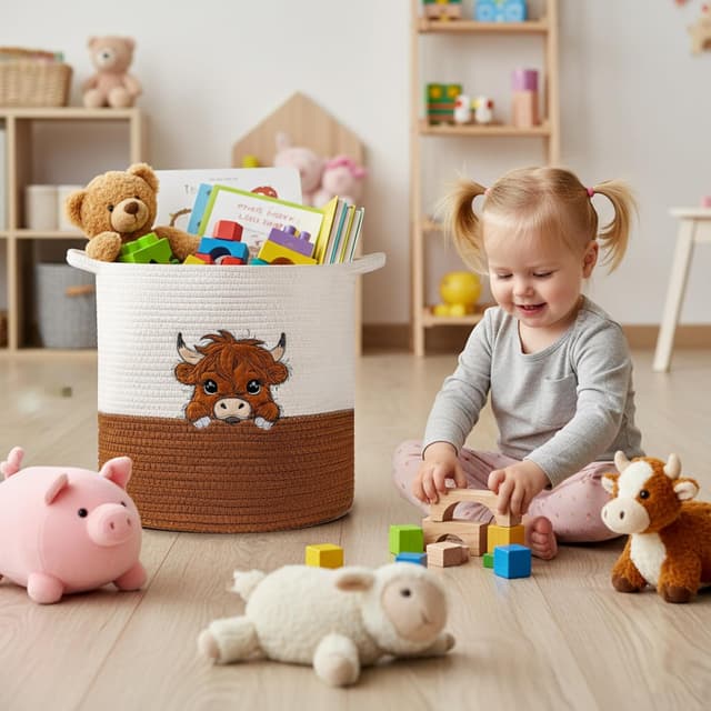 Detalle 2 de Aufbewahrungskorb Wickeltisch 36 x 36 cm