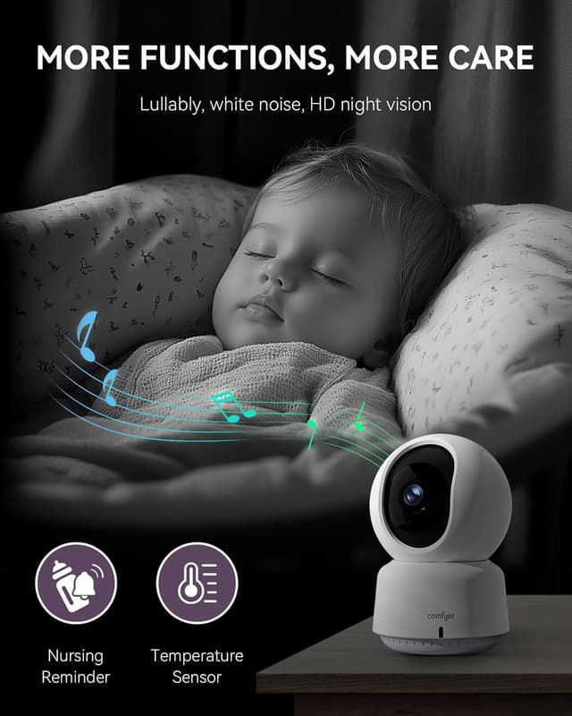 Detalle de Comfyer 4-Split Screen Smart Video Baby Monitor 5"