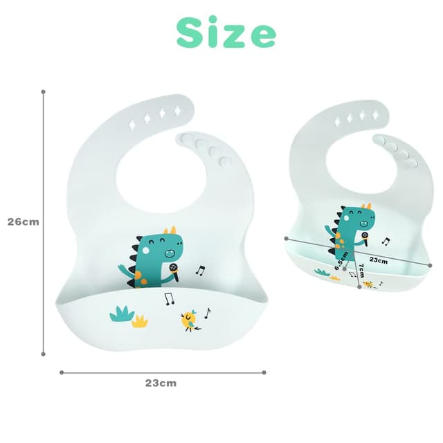 Detalle 2 de Vicloon Silikon Baby Lätzchen 2 Stück