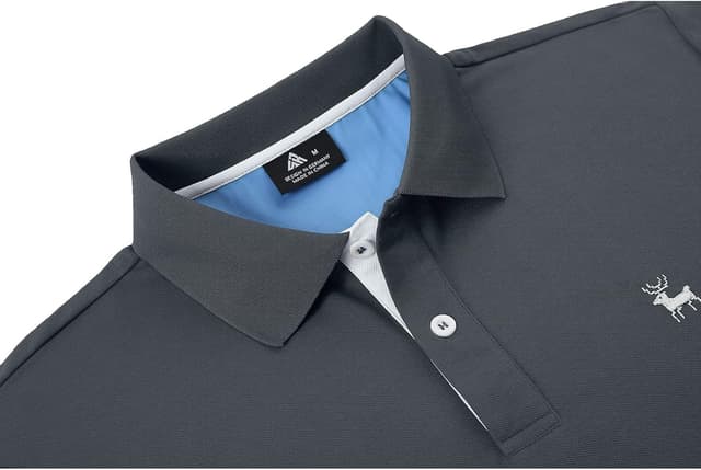 Detalle de SwissWell Polo da uomo manica corta da golf Estive: leggera, traspirante e ad asciugatura rapida