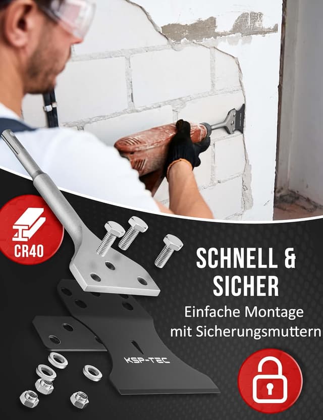 Thumbnail 5 de KSP-TEC SDS Plus Spachtelmeißel mit Ersatzklinge