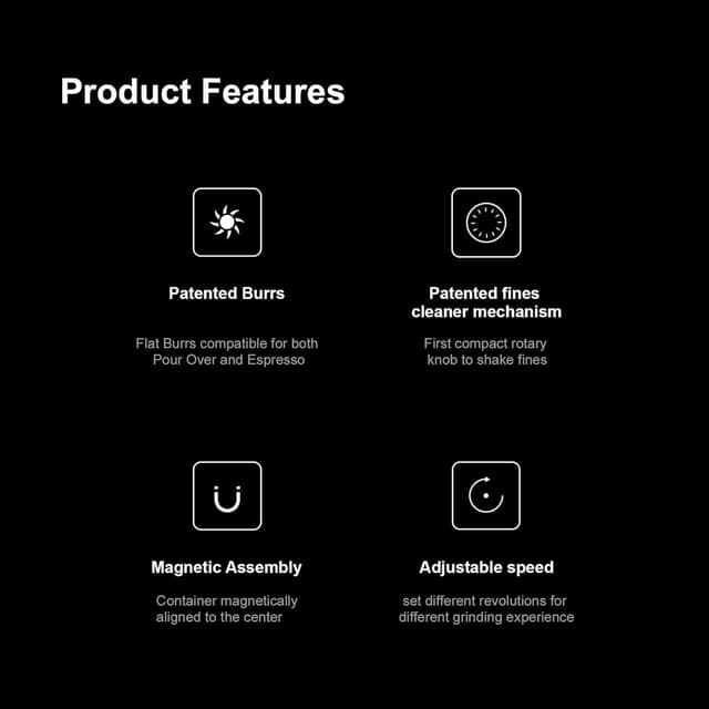 Detalle de TIMEMORE Sculptor 064S 800–1200 RPM Grinder