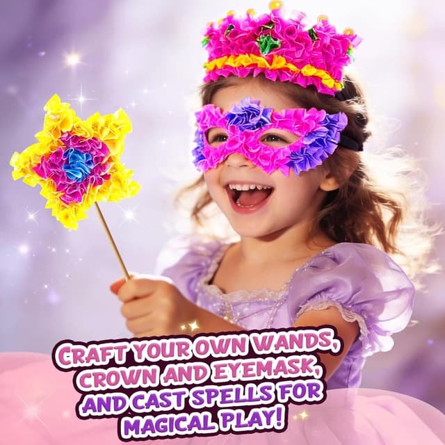 Detalle de Gooidea Punkte-Bastelset für Mädchen (4–9 Jahre) – klassische Prinzessinnen Steckkunst