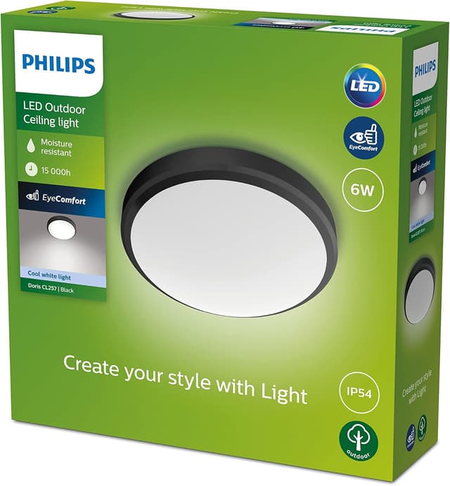 Thumbnail 1 de Philips Doris Outdoor Ceiling Light 6W