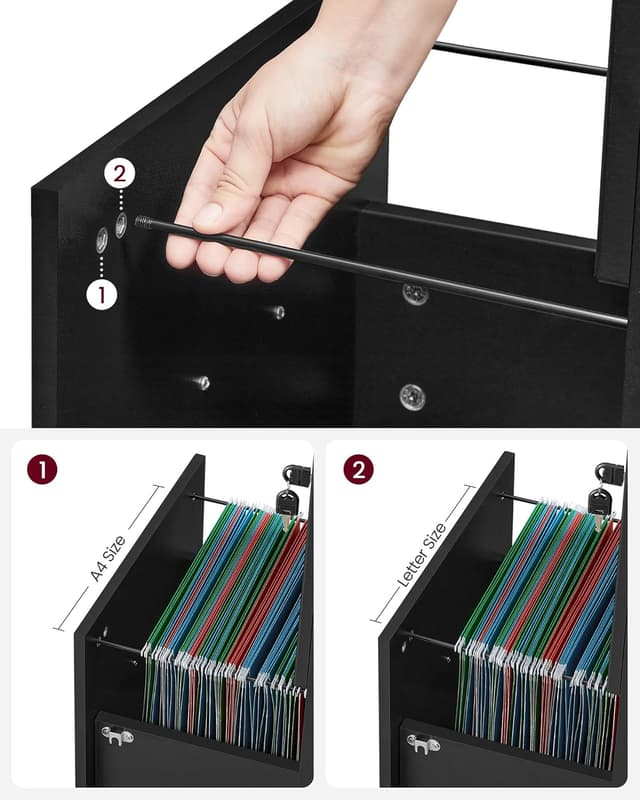 Thumbnail 3 de VASAGLE Archivador LCD27BKV1 2 Cajones