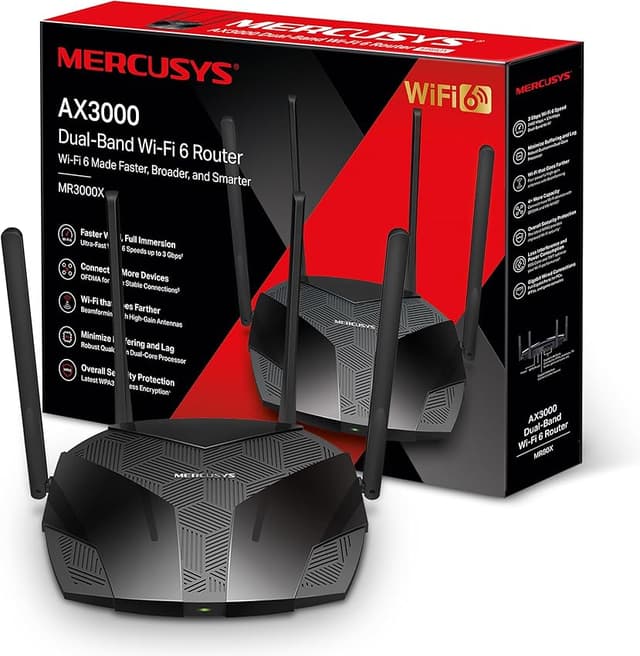 Imagen de Mercusys MR3000X Router WiFi 6 3000Mbps 🌐 en OfertitasTOP