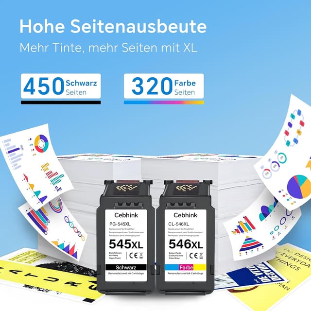 Thumbnail 2 de Cebhink 545XL 546XL Multipack Druckerpatronen