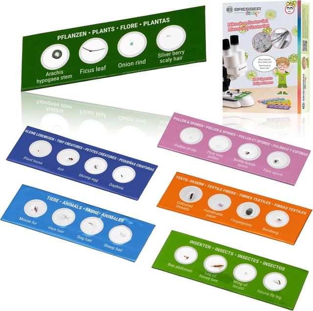 Detalle de Bresser Junior Mikroskop Set 24 Präparate