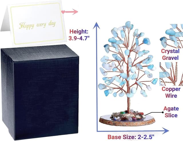 Thumbnail 5 de XIANNVXI Healing Crystal Aquamarine Tree 10 cm