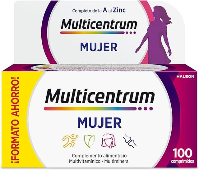 Detalle de Multicentrum Mujer Multivitamínico con Zinc y Vitamina C 💊