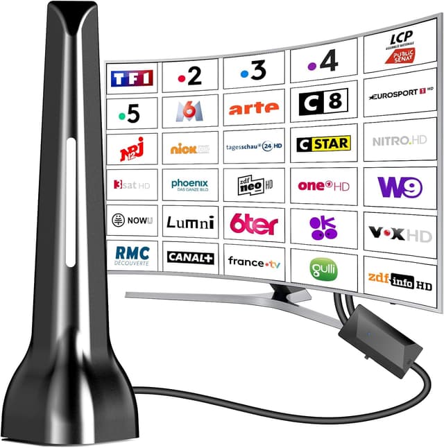 Imagen de Antenne TV intérieure puissante réception 420 km en OfertitasTOP