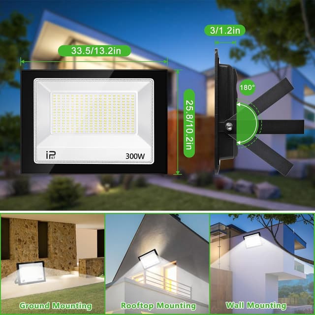 Detalle de Foco LED Exterior 300W 30000LM 7000K