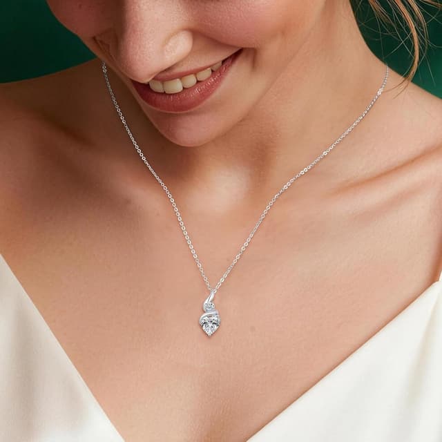 Thumbnail 6 de LOUISA SECRET Infinity-Herz Kette für Damen mit Geburtsstein – 925 Sterling Silber