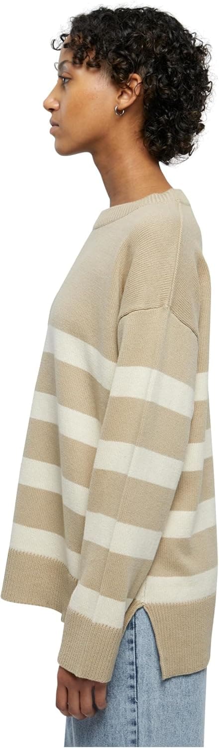 Thumbnail 5 de Urban Classics Striped Knit Crew Sweater Damen