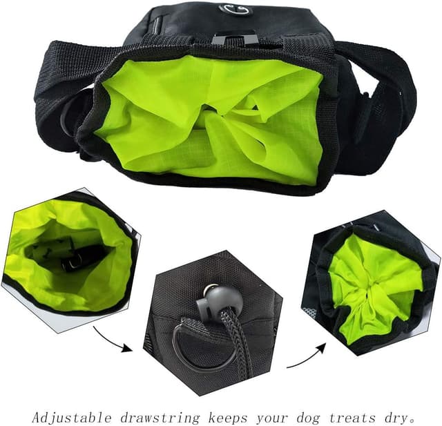 Detalle 2 de Andiker Dog Treat Pouch all-in-1 training bag with clicker and biodegradable waste bags (black)