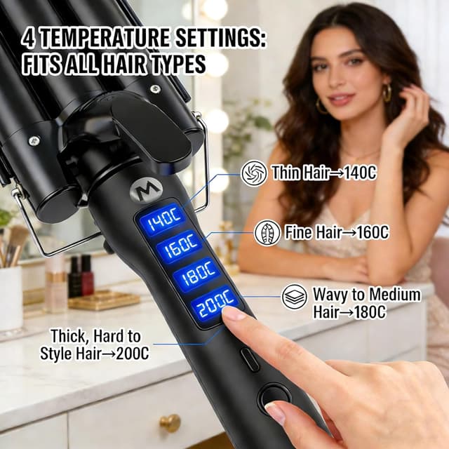 Detalle 2 de 3 Fässer Welleneisen 25mm Keramik Turmalin