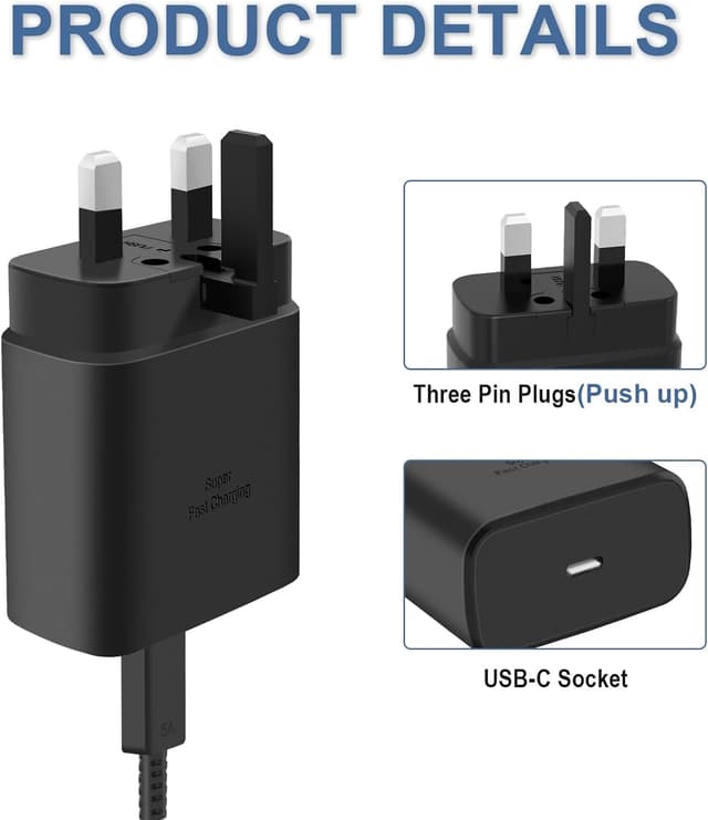 Thumbnail 2 de Gcstnn 45W Super Fast Charger for Samsung with 6.6ft USB-C cable