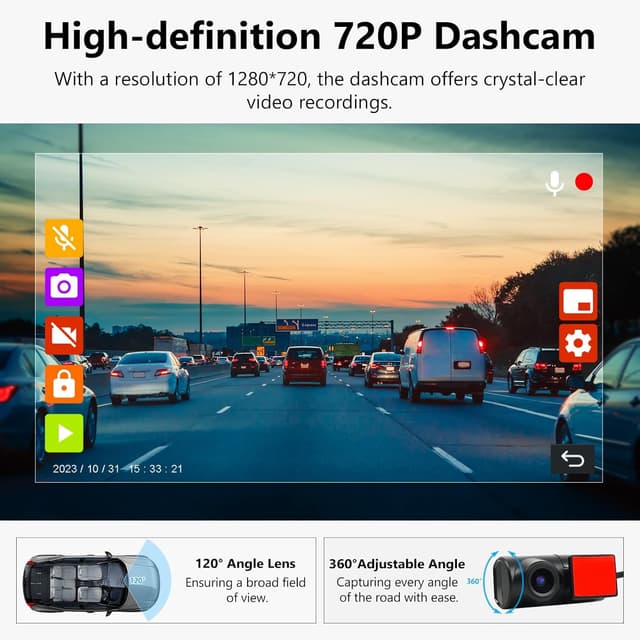 Detalle 2 de Eonon A100 dashcam 720p USB