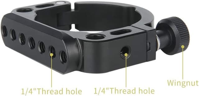 Detalle de NICEYRIG mounting clamp for Zhiyun Crane 2S gimbal — NATO rail rod clamp extension ring
