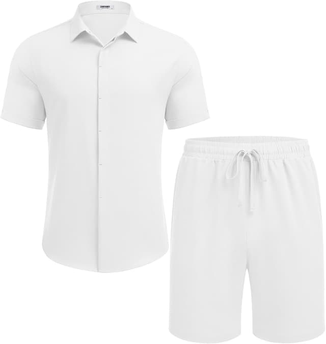 Detalle 2 de COOFANDY Men's Linen Beach Set 2‑Piece 🌴