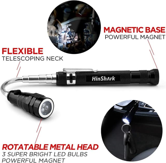 Thumbnail 2 de Hinshark Telescopic LED Magnetic Tool 22in