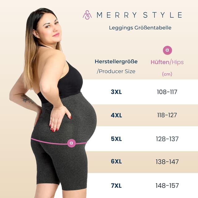 Detalle 2 de Leggings premaman Merry Style MS10-462 in viscosa con vita alta