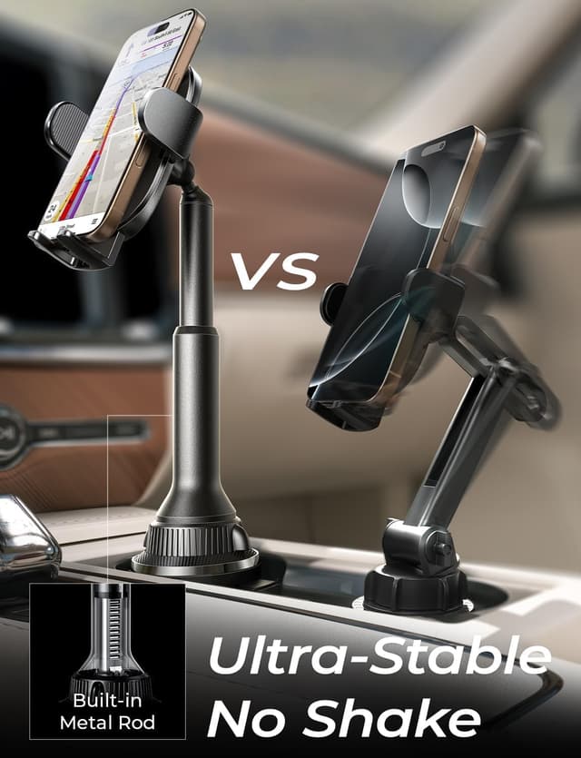 Detalle de LISEN Cup Holder Phone Mount 360° for iPhone 17 Pro Max